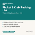 Phuket & Krabi Packing List 2026: Thailand Rainy Season (Sept–Oct) PDF cover